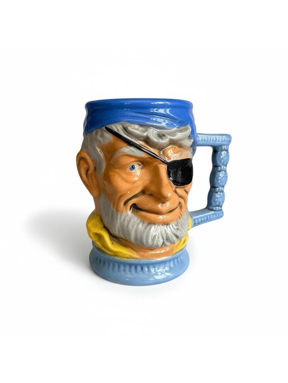 Royal Doulton Pirate Mug One-Eyed Captain Eye Patch Blue Bandana